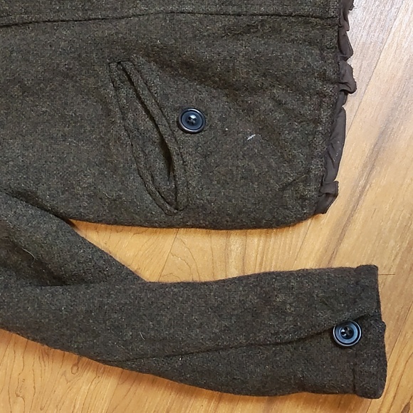 GAP 100% brown wool waist length jacket - Picture 2 of 11